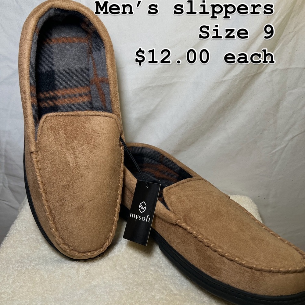 Men’s shoe slipper brown size 9/10